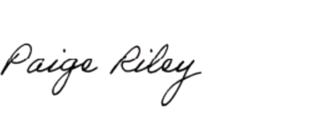 Paige Riley's signature.