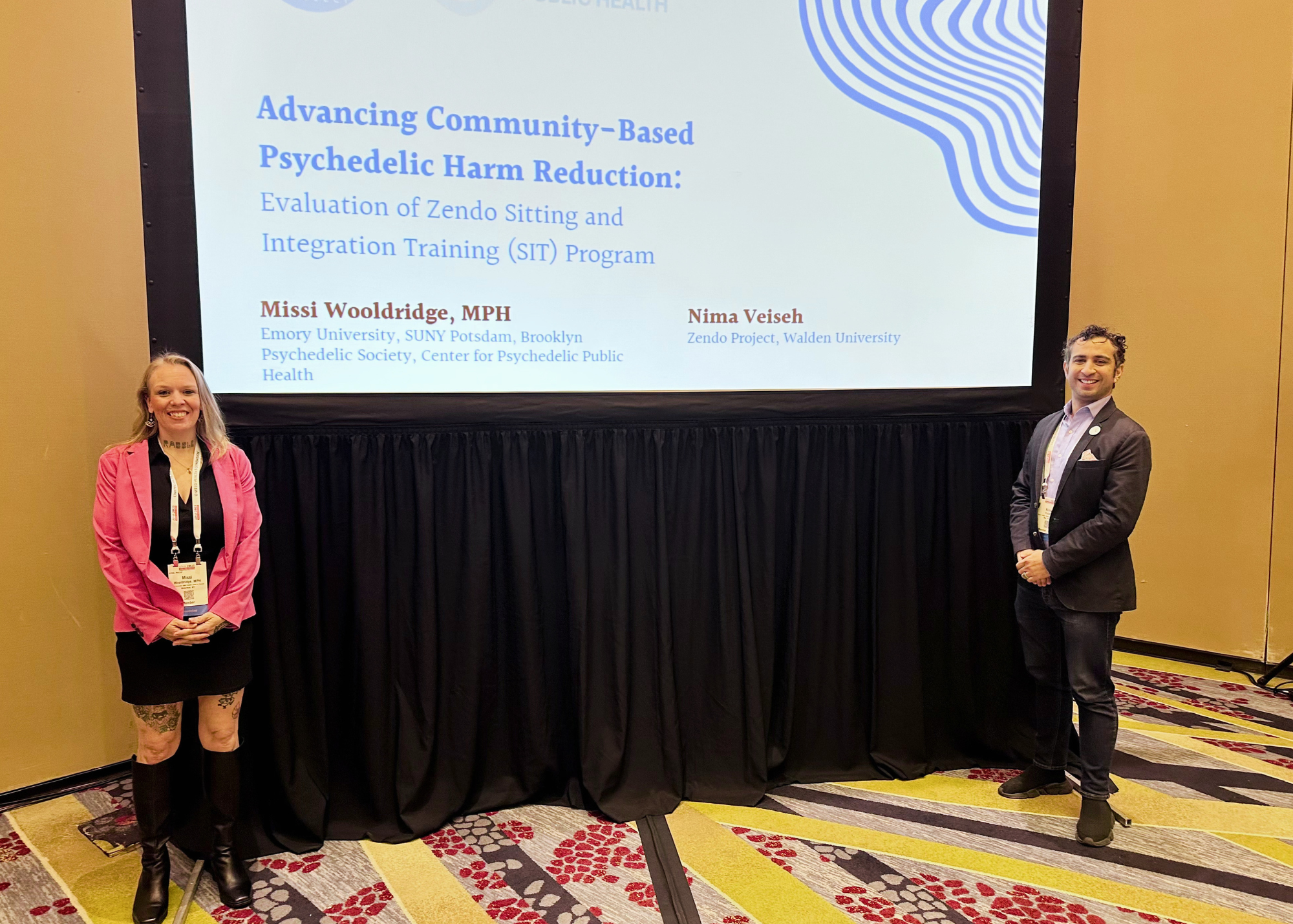 Nima Veiseh and Missi Wooldridge presenting at the APHA Conference