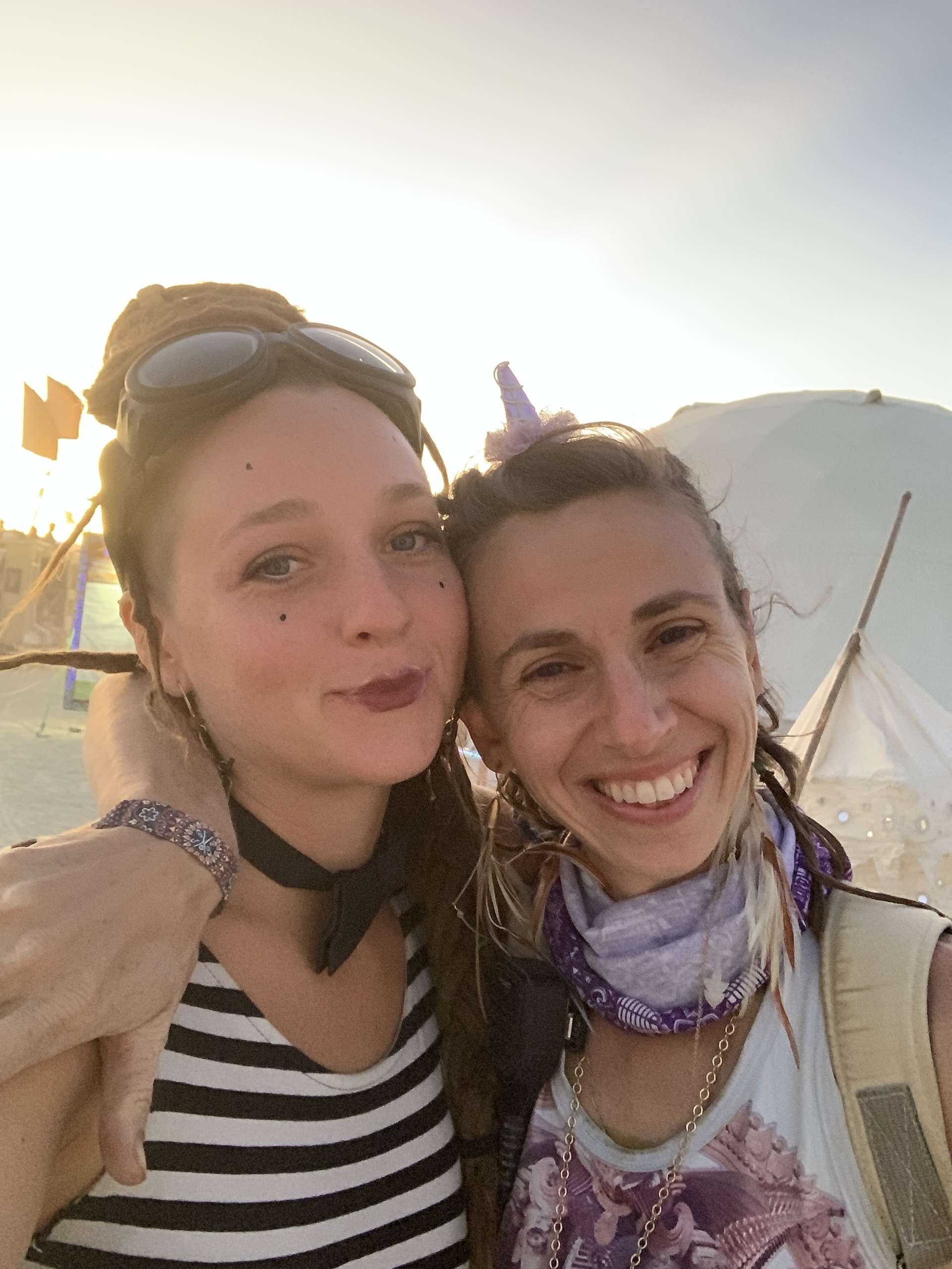 Chelsea Rose and Jessa at Burning Man.