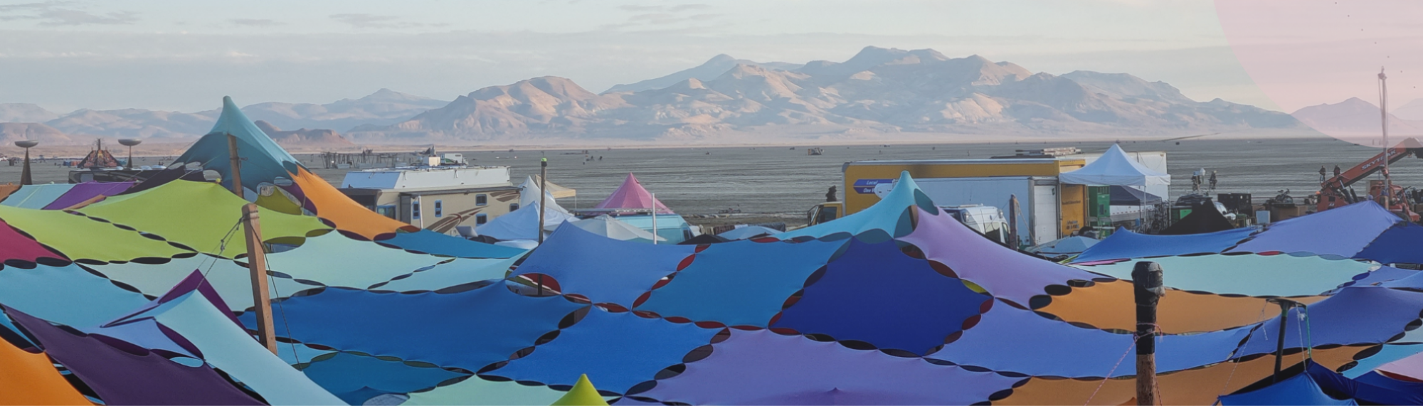Zendo Project's shade structure at Burning Man.